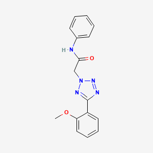 molecular formula C16H15N5O2 B4437360 2-[5-(2-methoxyphenyl)-2H-tetrazol-2-yl]-N-phenylacetamide 