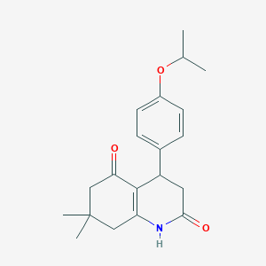 molecular formula C20H25NO3 B4437364 4-(4-isopropoxyphenyl)-7,7-dimethyl-4,6,7,8-tetrahydro-2,5(1H,3H)-quinolinedione 