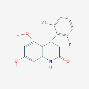 4-(2-chloro-6-fluorophenyl)-5,7-dimethoxy-3,4-dihydro-2(1H)-quinolinone