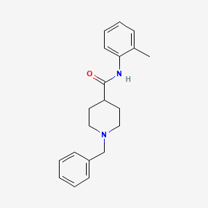 molecular formula C20H24N2O B4437397 1-benzyl-N-(2-methylphenyl)-4-piperidinecarboxamide 
