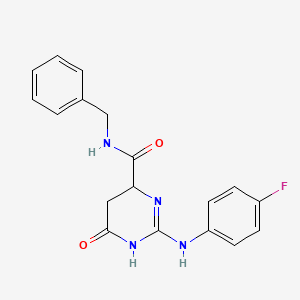 molecular formula C18H17FN4O2 B4437423 N-benzyl-2-[(4-fluorophenyl)amino]-6-oxo-3,4,5,6-tetrahydro-4-pyrimidinecarboxamide 