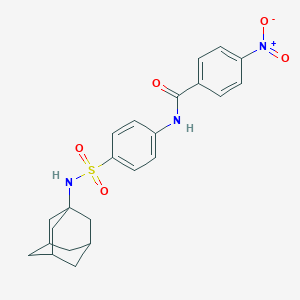 molecular formula C23H25N3O5S B443745 N-{4-[(1-adamantylamino)sulfonyl]phenyl}-4-nitrobenzamide 