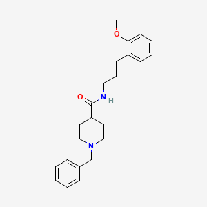 molecular formula C23H30N2O2 B4437496 1-benzyl-N-[3-(2-methoxyphenyl)propyl]-4-piperidinecarboxamide 