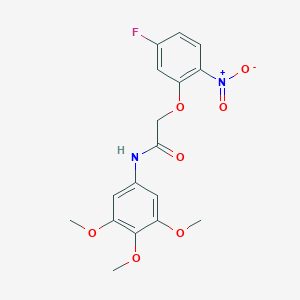 2-(5-fluoro-2-nitrophenoxy)-N-(3,4,5-trimethoxyphenyl)acetamide