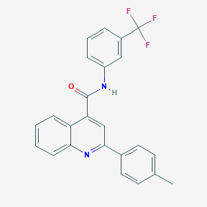 molecular formula C24H17F3N2O B443751 2-(4-methylphenyl)-N-[3-(trifluoromethyl)phenyl]quinoline-4-carboxamide 