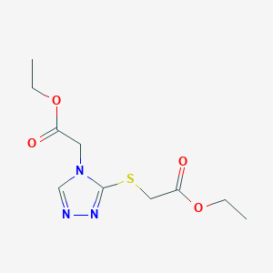 molecular formula C10H15N3O4S B4437532 ethyl {3-[(2-ethoxy-2-oxoethyl)thio]-4H-1,2,4-triazol-4-yl}acetate 