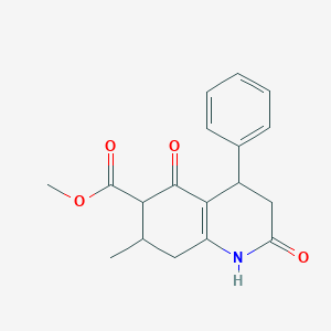 molecular formula C18H19NO4 B4437537 methyl 7-methyl-2,5-dioxo-4-phenyl-1,2,3,4,5,6,7,8-octahydro-6-quinolinecarboxylate 