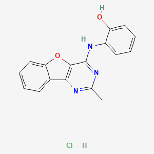 molecular formula C17H14ClN3O2 B4437538 2-[(2-methyl[1]benzofuro[3,2-d]pyrimidin-4-yl)amino]phenol hydrochloride 