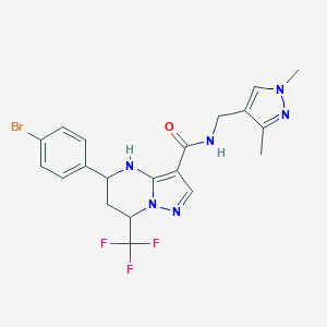 5-(4-bromophenyl)-N-[(1,3-dimethyl-1H-pyrazol-4-yl)methyl]-7-(trifluoromethyl)-4,5,6,7-tetrahydropyrazolo[1,5-a]pyrimidine-3-carboxamide