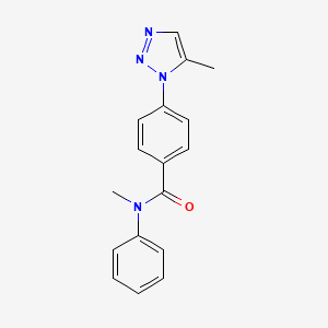 molecular formula C17H16N4O B4437565 N-methyl-4-(5-methyl-1H-1,2,3-triazol-1-yl)-N-phenylbenzamide 