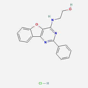 molecular formula C18H16ClN3O2 B4437585 2-[(2-phenyl[1]benzofuro[3,2-d]pyrimidin-4-yl)amino]ethanol hydrochloride 