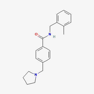 molecular formula C20H24N2O B4437594 N-(2-methylbenzyl)-4-(1-pyrrolidinylmethyl)benzamide 