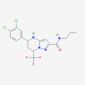 molecular formula C17H17Cl2F3N4O B443760 5-(3,4-dichlorophenyl)-N-propyl-7-(trifluoromethyl)-4,5,6,7-tetrahydropyrazolo[1,5-a]pyrimidine-2-carboxamide 