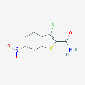 molecular formula C9H5ClN2O3S B443761 3-Chloro-6-nitro-1-benzothiophene-2-carboxamide 