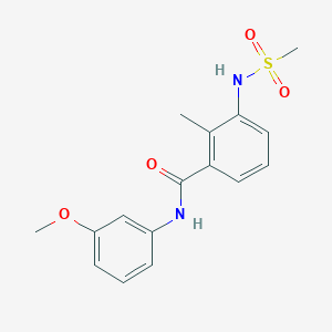 molecular formula C16H18N2O4S B4437632 N-(3-methoxyphenyl)-2-methyl-3-[(methylsulfonyl)amino]benzamide 