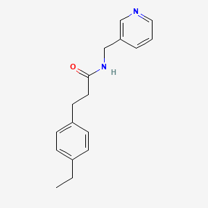 molecular formula C17H20N2O B4437634 3-(4-ethylphenyl)-N-(3-pyridinylmethyl)propanamide 