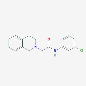 molecular formula C17H17ClN2O B4437647 N-(3-chlorophenyl)-2-(3,4-dihydro-2(1H)-isoquinolinyl)acetamide 