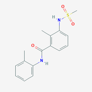 molecular formula C16H18N2O3S B4437652 2-methyl-N-(2-methylphenyl)-3-[(methylsulfonyl)amino]benzamide 