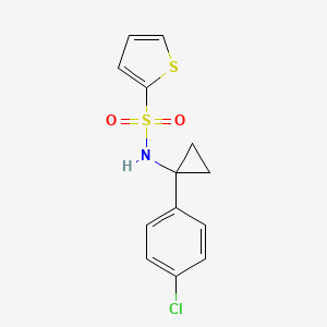 molecular formula C13H12ClNO2S2 B4437655 N-[1-(4-chlorophenyl)cyclopropyl]-2-thiophenesulfonamide 