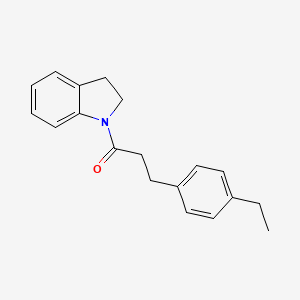 molecular formula C19H21NO B4437660 1-[3-(4-ethylphenyl)propanoyl]indoline 