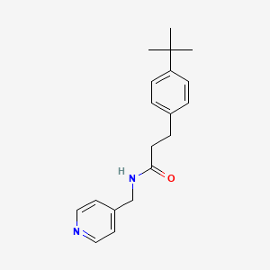 molecular formula C19H24N2O B4437665 3-(4-tert-butylphenyl)-N-(4-pyridinylmethyl)propanamide 