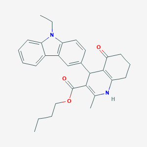 butyl 4-(9-ethyl-9H-carbazol-3-yl)-2-methyl-5-oxo-1,4,5,6,7,8-hexahydroquinoline-3-carboxylate