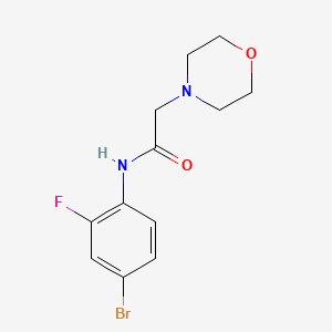 molecular formula C12H14BrFN2O2 B4437695 N-(4-bromo-2-fluorophenyl)-2-(4-morpholinyl)acetamide 