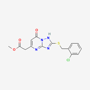 methyl {2-[(2-chlorobenzyl)thio]-7-oxo-4,7-dihydro[1,2,4]triazolo[1,5-a]pyrimidin-5-yl}acetate