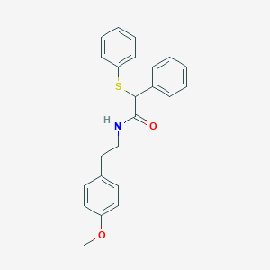 N-[2-(4-methoxyphenyl)ethyl]-2-phenyl-2-(phenylsulfanyl)acetamide