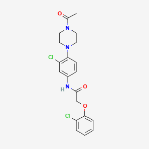 molecular formula C20H21Cl2N3O3 B4437731 N-[4-(4-acetyl-1-piperazinyl)-3-chlorophenyl]-2-(2-chlorophenoxy)acetamide 