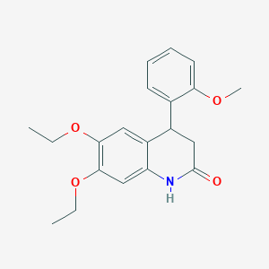 molecular formula C20H23NO4 B4437734 6,7-diethoxy-4-(2-methoxyphenyl)-3,4-dihydro-2(1H)-quinolinone 