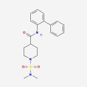 molecular formula C20H25N3O3S B4437754 N-2-biphenylyl-1-[(dimethylamino)sulfonyl]-4-piperidinecarboxamide 