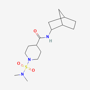 molecular formula C15H27N3O3S B4437764 N-bicyclo[2.2.1]hept-2-yl-1-[(dimethylamino)sulfonyl]-4-piperidinecarboxamide 
