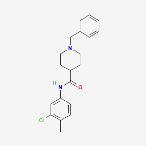 molecular formula C20H23ClN2O B4437770 1-benzyl-N-(3-chloro-4-methylphenyl)-4-piperidinecarboxamide 