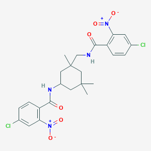 molecular formula C24H26Cl2N4O6 B443778 4-chloro-N-{3-[({4-chloro-2-nitrobenzoyl}amino)methyl]-3,5,5-trimethylcyclohexyl}-2-nitrobenzamide 