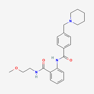 molecular formula C23H29N3O3 B4437814 N-(2-methoxyethyl)-2-{[4-(1-piperidinylmethyl)benzoyl]amino}benzamide 