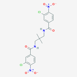molecular formula C19H18Cl2N4O6 B443783 3-chloro-N-[3-[[(3-chloro-4-nitrophenyl)-oxomethyl]amino]-2,2-dimethylpropyl]-4-nitrobenzamide 