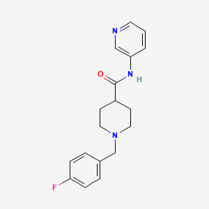 molecular formula C18H20FN3O B4437855 1-(4-fluorobenzyl)-N-3-pyridinyl-4-piperidinecarboxamide 