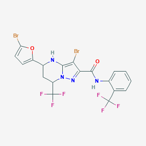 3-bromo-5-(5-bromo-2-furyl)-7-(trifluoromethyl)-N-[2-(trifluoromethyl)phenyl]-4,5,6,7-tetrahydropyrazolo[1,5-a]pyrimidine-2-carboxamide