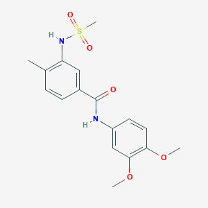 molecular formula C17H20N2O5S B4437861 N-(3,4-dimethoxyphenyl)-4-methyl-3-[(methylsulfonyl)amino]benzamide 