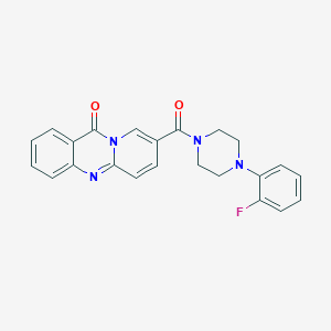 molecular formula C23H19FN4O2 B4437897 8-{[4-(2-fluorophenyl)-1-piperazinyl]carbonyl}-11H-pyrido[2,1-b]quinazolin-11-one 