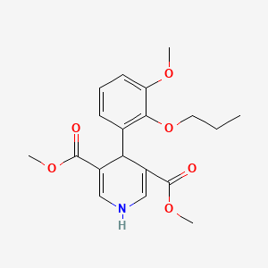 molecular formula C19H23NO6 B4437909 dimethyl 4-(3-methoxy-2-propoxyphenyl)-1,4-dihydro-3,5-pyridinedicarboxylate 