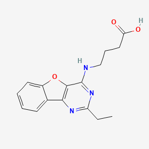 molecular formula C16H17N3O3 B4437916 4-[(2-ethyl[1]benzofuro[3,2-d]pyrimidin-4-yl)amino]butanoic acid 