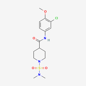 molecular formula C15H22ClN3O4S B4437923 N-(3-chloro-4-methoxyphenyl)-1-[(dimethylamino)sulfonyl]-4-piperidinecarboxamide 