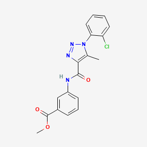 molecular formula C18H15ClN4O3 B4437924 methyl 3-({[1-(2-chlorophenyl)-5-methyl-1H-1,2,3-triazol-4-yl]carbonyl}amino)benzoate 