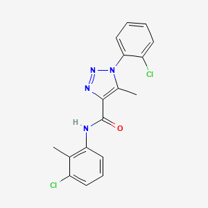 molecular formula C17H14Cl2N4O B4437931 N-(3-chloro-2-methylphenyl)-1-(2-chlorophenyl)-5-methyl-1H-1,2,3-triazole-4-carboxamide 