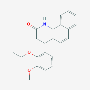molecular formula C22H21NO3 B4437938 4-(2-ethoxy-3-methoxyphenyl)-3,4-dihydrobenzo[h]quinolin-2(1H)-one 