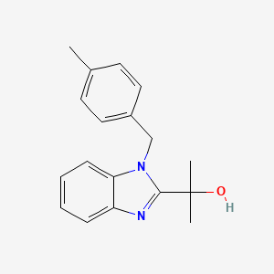 molecular formula C18H20N2O B4437944 2-[1-(4-methylbenzyl)-1H-benzimidazol-2-yl]-2-propanol 