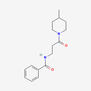 molecular formula C16H22N2O2 B4437962 N-[3-(4-methyl-1-piperidinyl)-3-oxopropyl]benzamide 