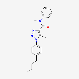 molecular formula C21H24N4O B4437987 1-(4-butylphenyl)-N,5-dimethyl-N-phenyl-1H-1,2,3-triazole-4-carboxamide 